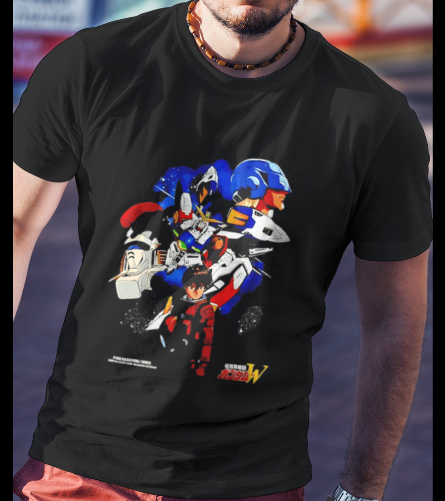 Heero Yuy Wing Gundam New Mobile Report Gundam W Anime Classic Mecha Series T-Shirt