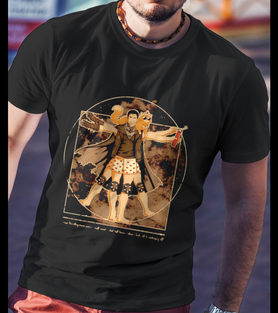Dungeon Crawler Carl And Princess Donut Vitruvian Man Pose T-Shirt