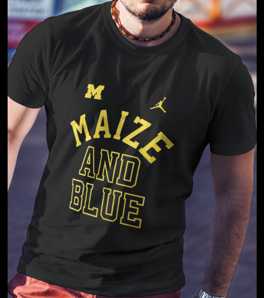 Michigan Wolverines Maize And Blue Jordan Brand M T-Shirt