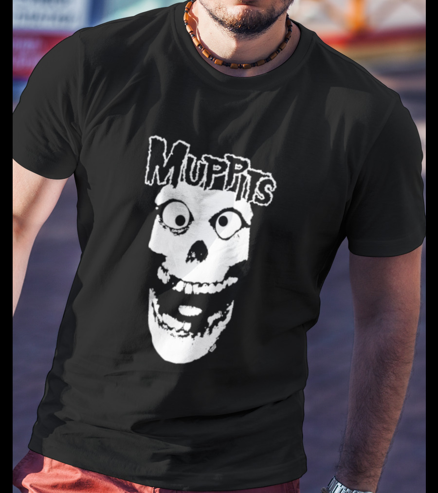Muppits Punk Rock Skull Misfits T-Shirt