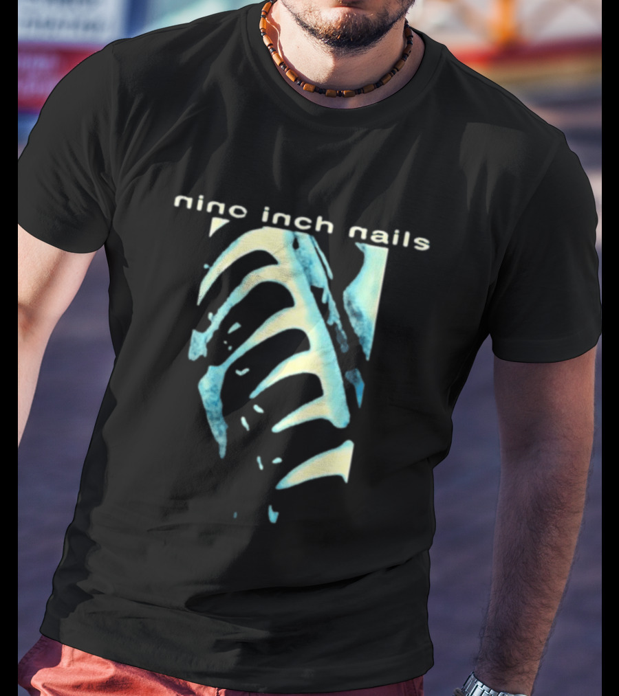 Nine Inch Nails Ribcage Watercolor Noize Machine T-Shirt