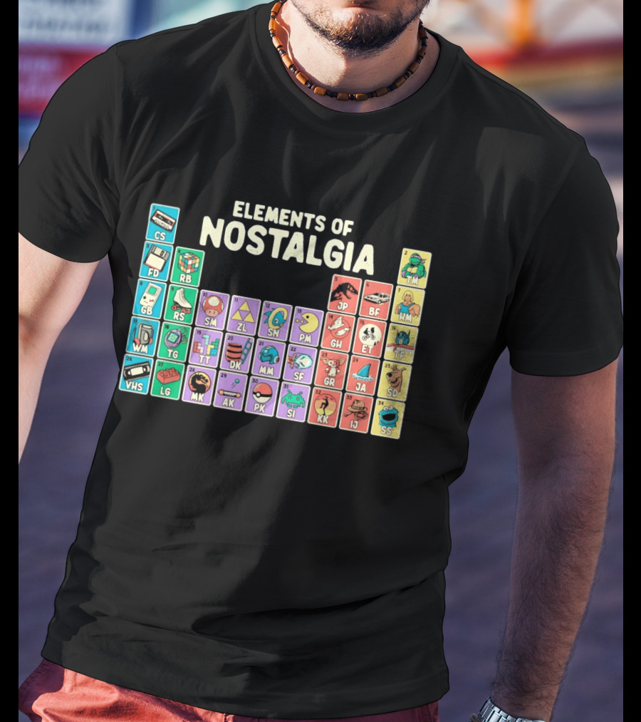 Elements Of Nostalgia Periodic Table Classic Memories T-Shirt