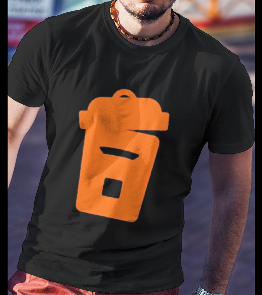 Orange Trash Can Garbage Bin Waste Basket T-Shirt