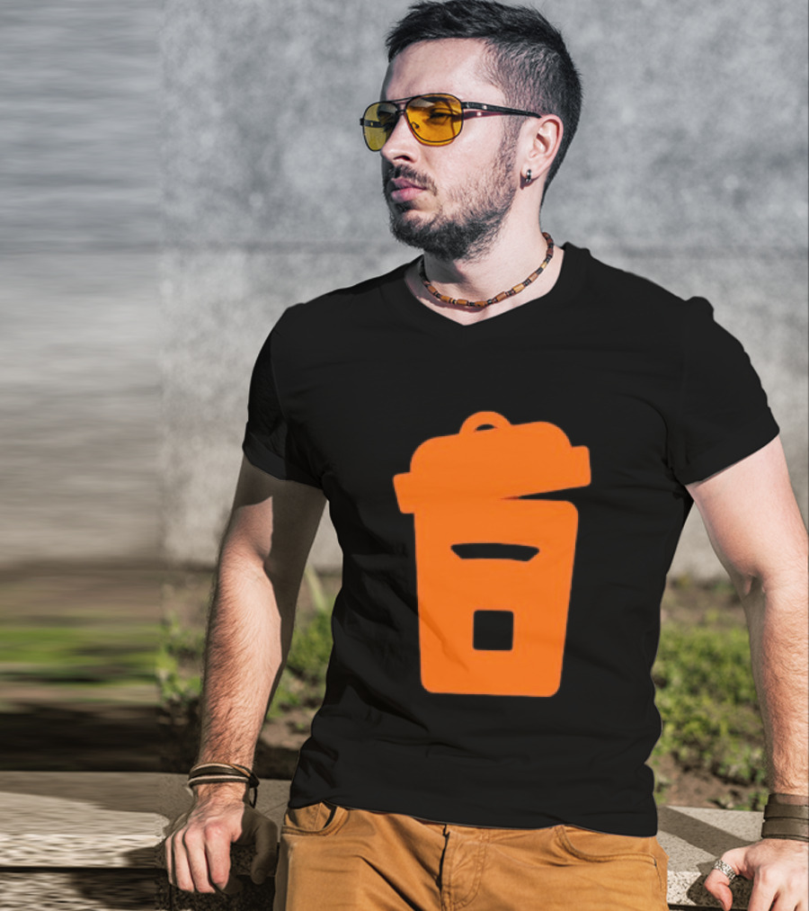 Orange Trash Can Garbage Bin Waste Basket T-Shirt