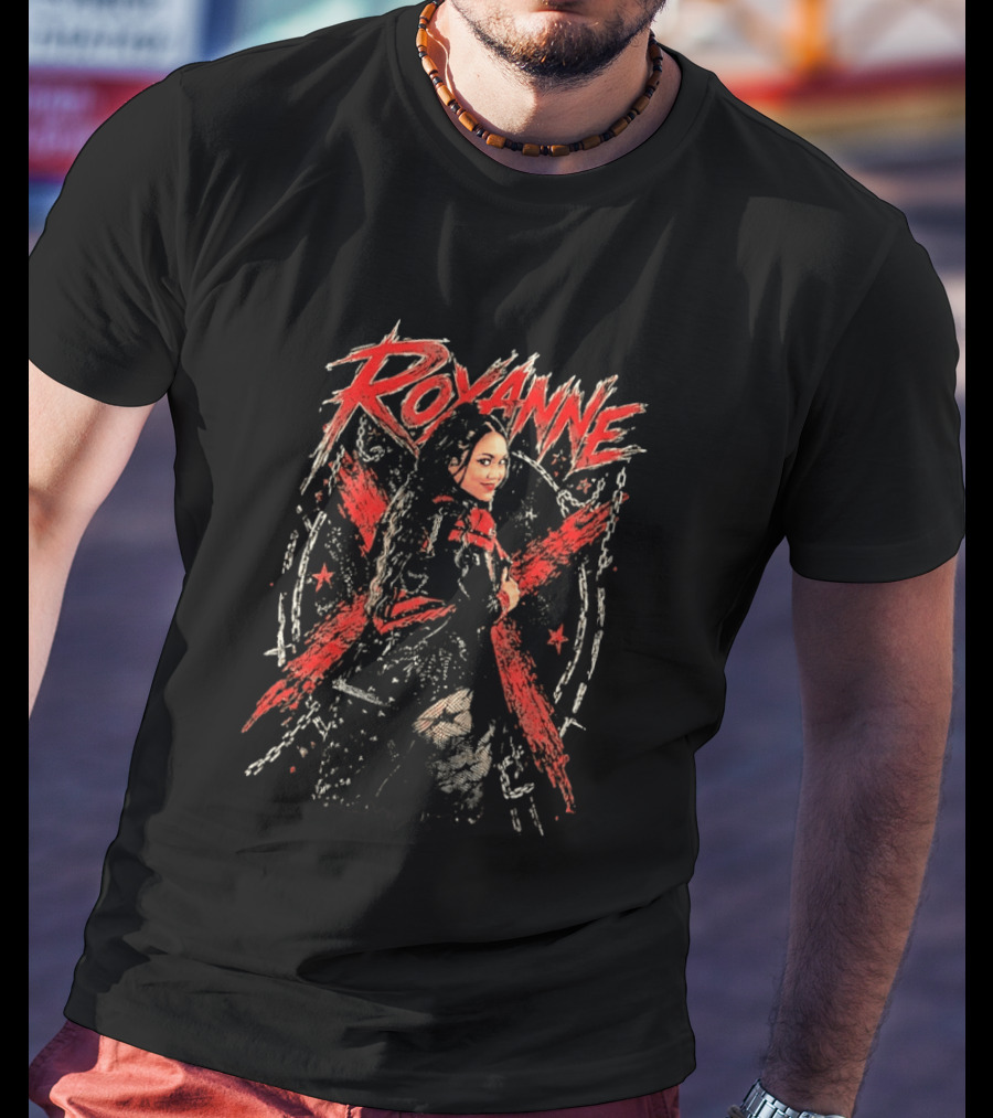 Roxanne WWE Wrestling Red And Black Star T-Shirt