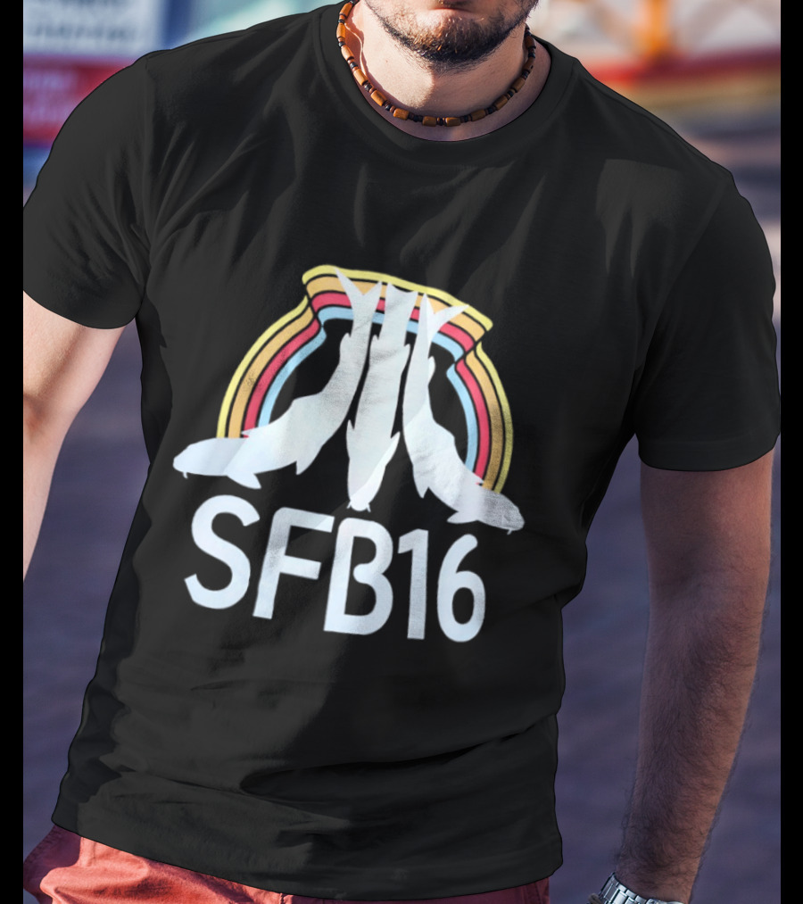 SFB16 Fish Fishing Rainbow T-Shirt