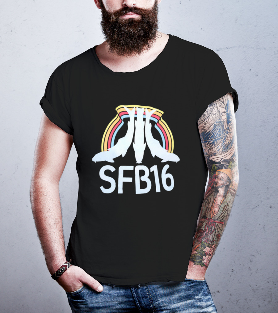 SFB16 Fish Fishing Rainbow T-Shirt