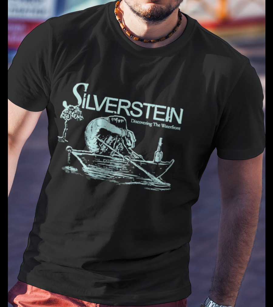 Silverstein Discovering The Waterfront Album Art Vintage Boat Scene T-Shirt