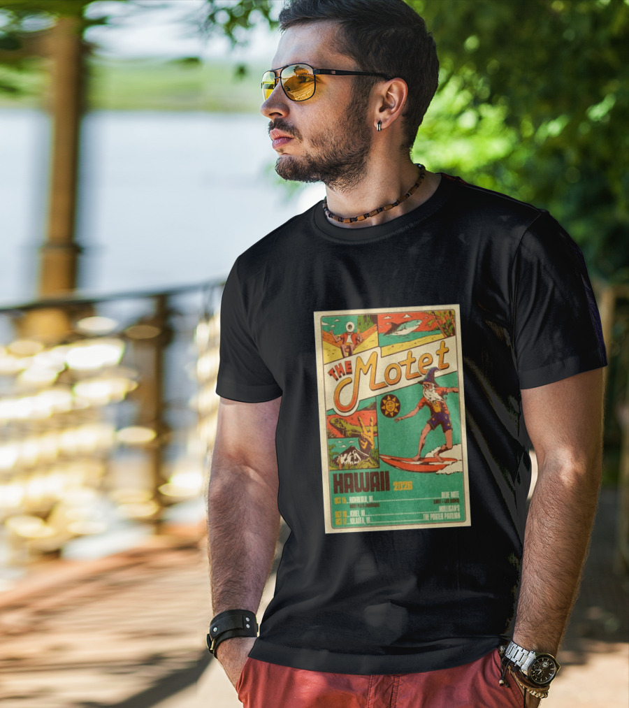 The Motet Hawaii 2026 Surf Wizard Tour Honolulu Kīhei Kilauea T-Shirt