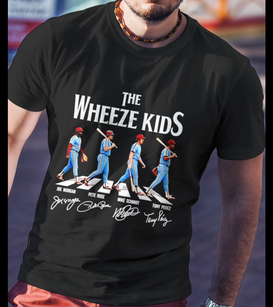 The Wheeze Kids Joe Morgan Pete Rose Mike Schmidt Tony Perez Philadelphia Phillies Legends T-Shirt