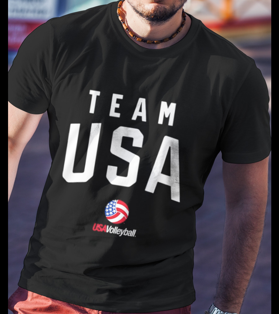 Team USA Volleyball Summer Games American Flag Volleyball T-Shirt