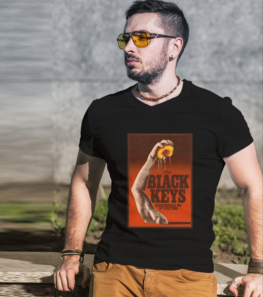 The Black Keys Chesterfield MO 19th July 2026 Dripping Peach Arm T-Shirt