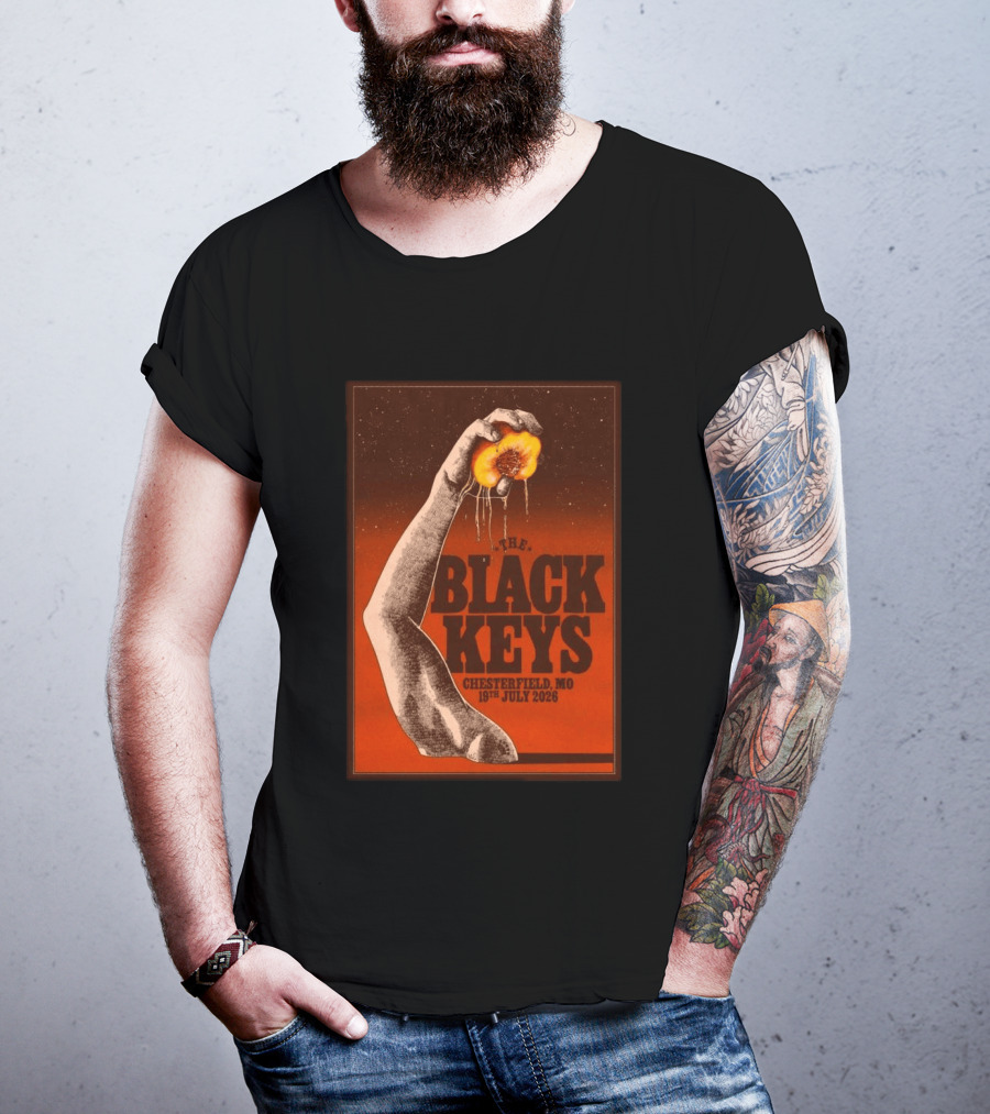The Black Keys Chesterfield MO 19th July 2026 Dripping Peach Arm T-Shirt
