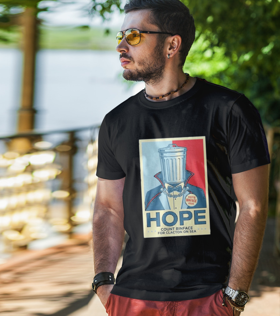Vote Binface 2026 Hope Count Binface For Clacton On Sea T-Shirt