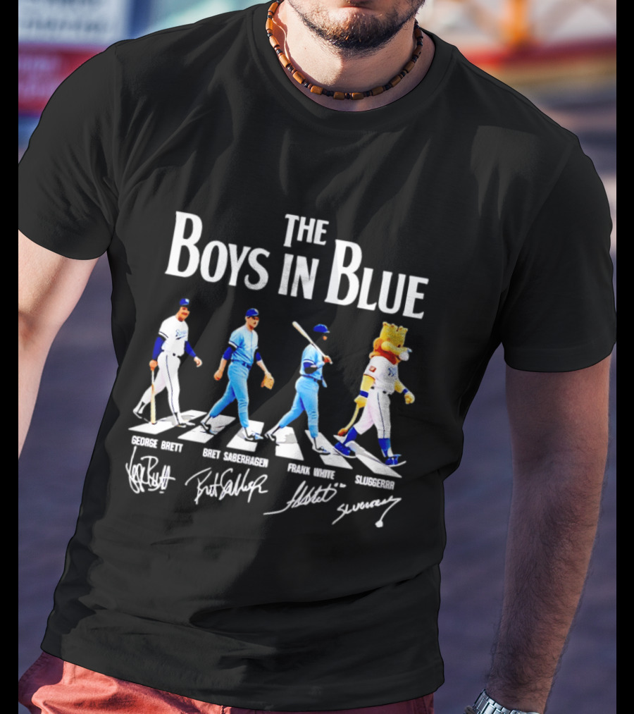 The Boys In Blue George Brett Brett Saberhagen Frank White Sluggerrr T-Shirt