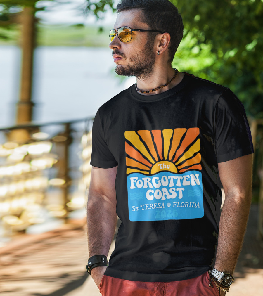 The Forgotten Coast St Teresa Florida 2026 Sunset Waves T-Shirt
