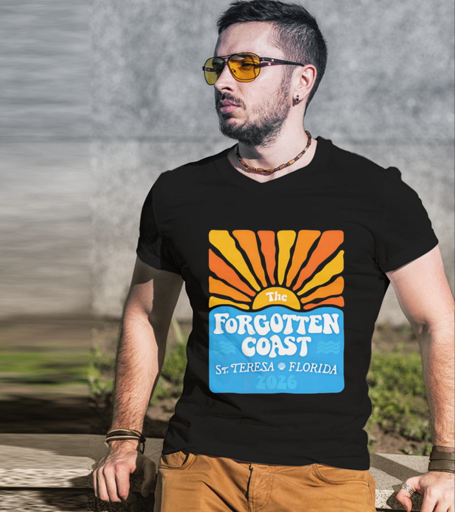 The Forgotten Coast St Teresa Florida 2026 Sunset Waves T-Shirt