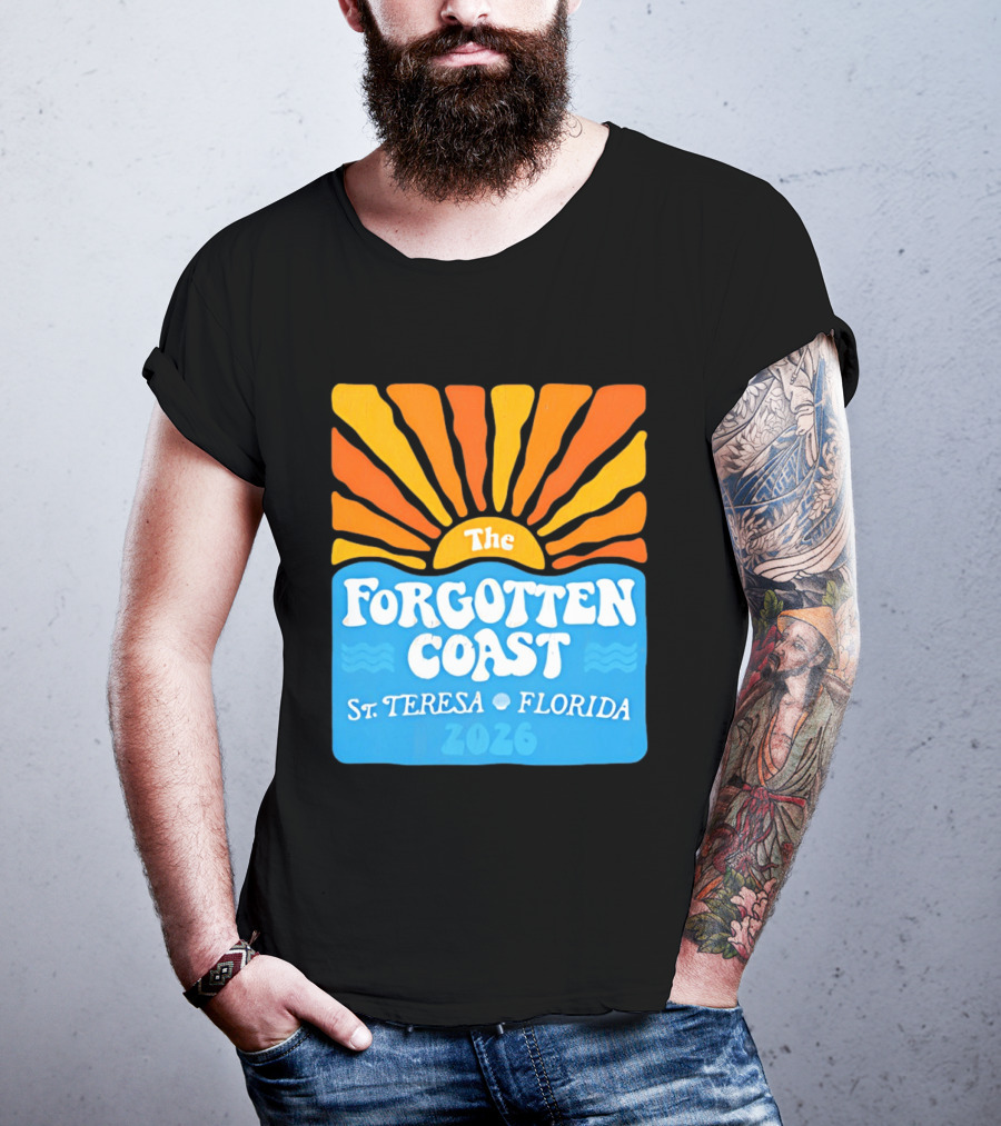 The Forgotten Coast St Teresa Florida 2026 Sunset Waves T-Shirt
