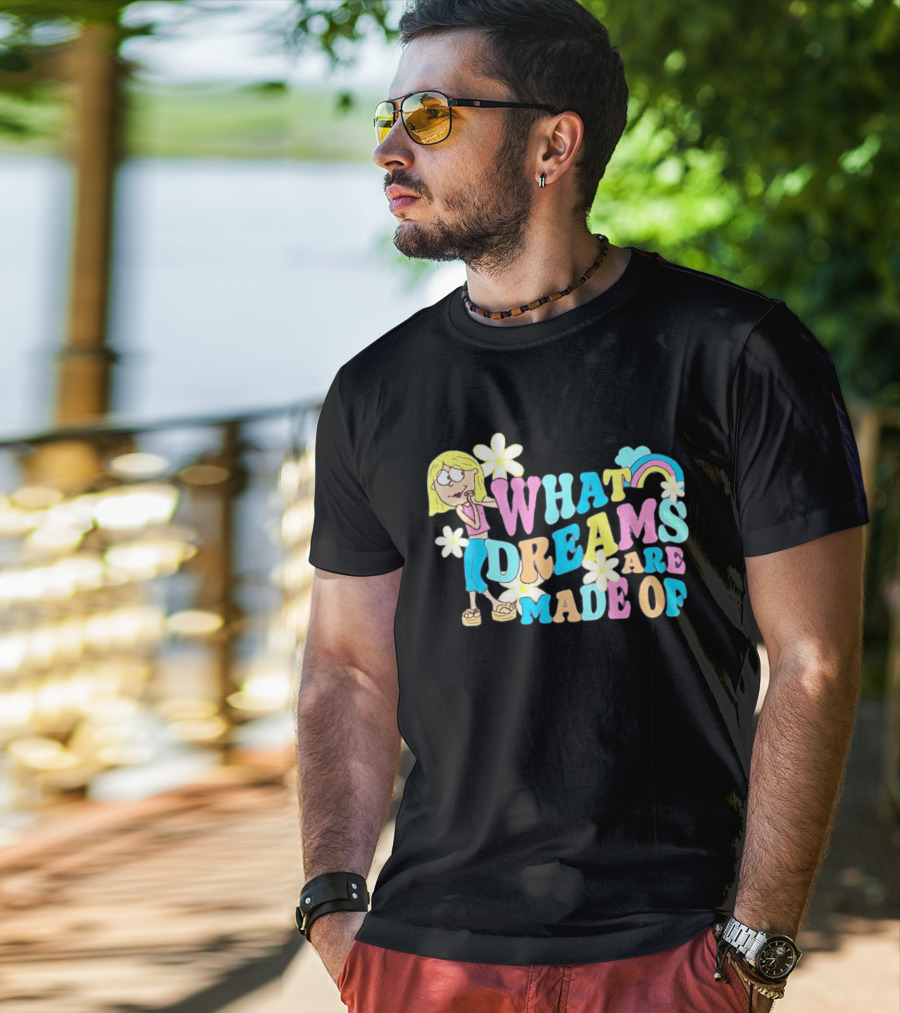 What Dreams Are Made Of Cartoon Girl Rainbow Flower T-Shirt