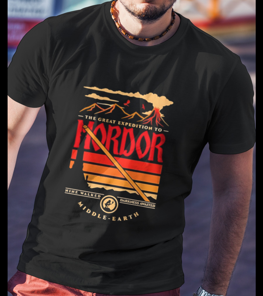 The Great Expedition To Mordor Middle Earth Journey Adventure Walking Challenge T-Shirt