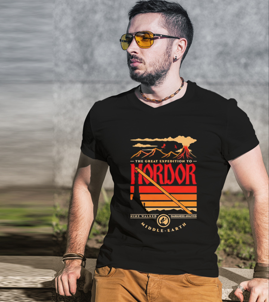 The Great Expedition To Mordor Middle Earth Journey Adventure Walking Challenge T-Shirt