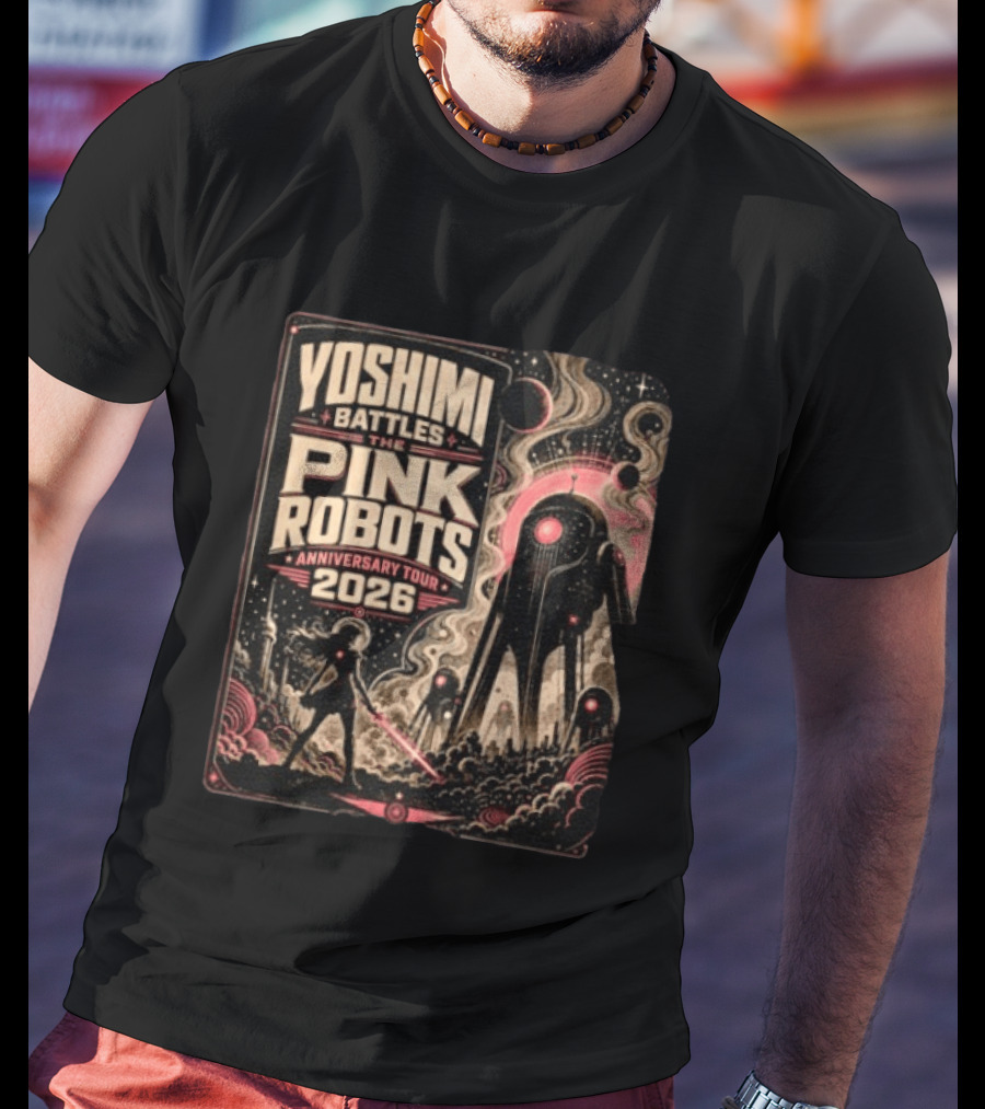 Yoshimi Battles The Pink Robots Anniversary Tour 2026 Retro Sci Fi T-Shirt