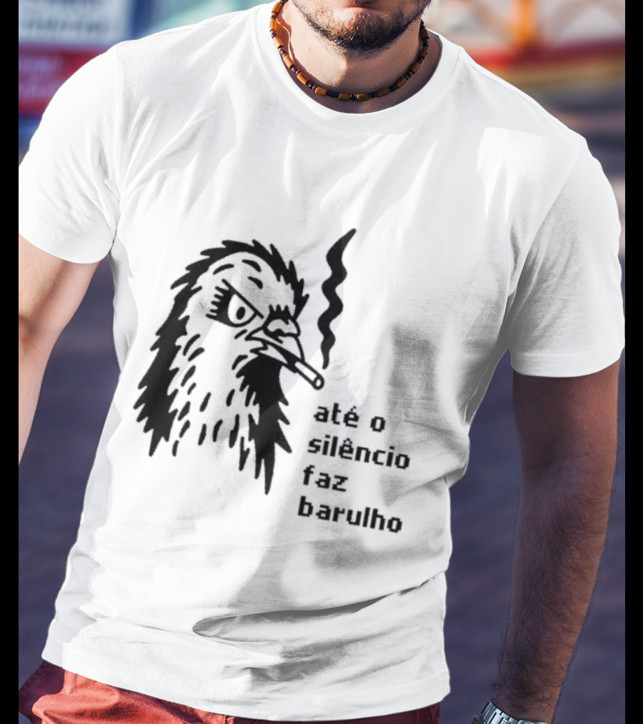 Até O Silêncio Faz Barulho Angry Bird T-Shirt