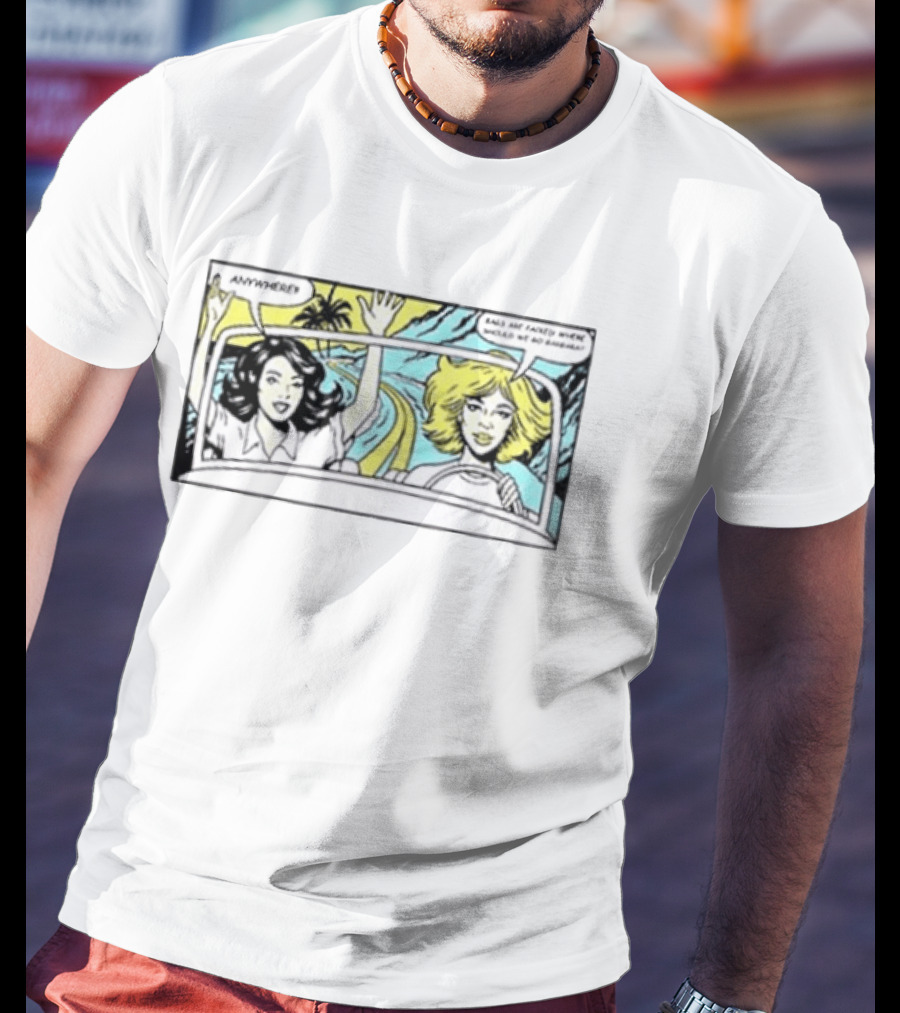 Bags Are Packed Where Should We Go Barbara Pop Art Comic Road Trip Adventure T-Shirt