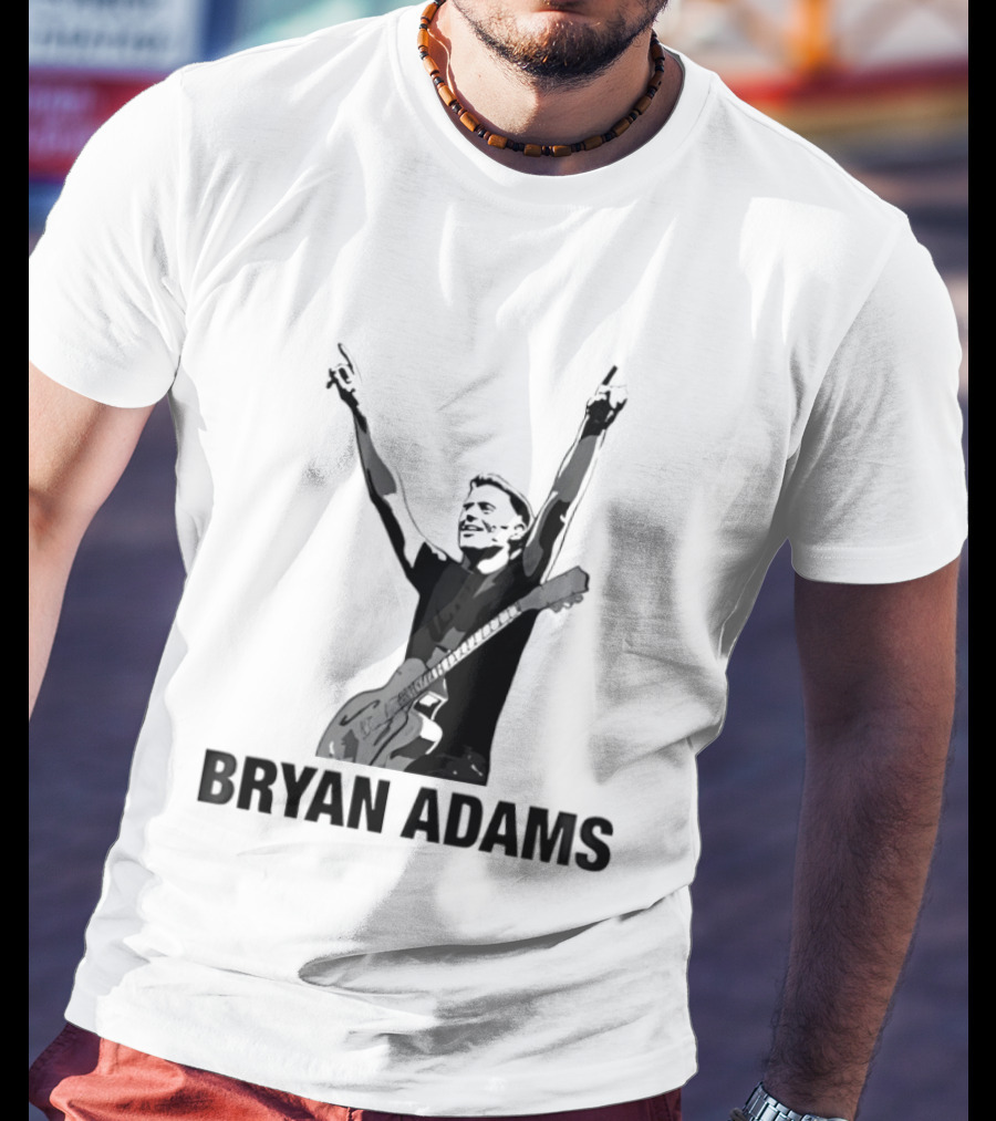 Bryan Adams Guitar Celebration Pose T-Shirt