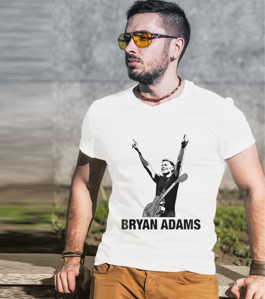 Bryan Adams Guitar Celebration Pose T-Shirt
