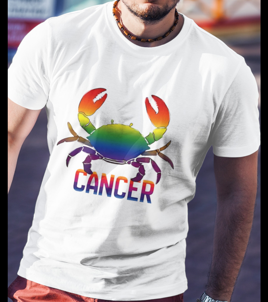 Cancer Rainbow Crab LGBT Pride T-Shirt