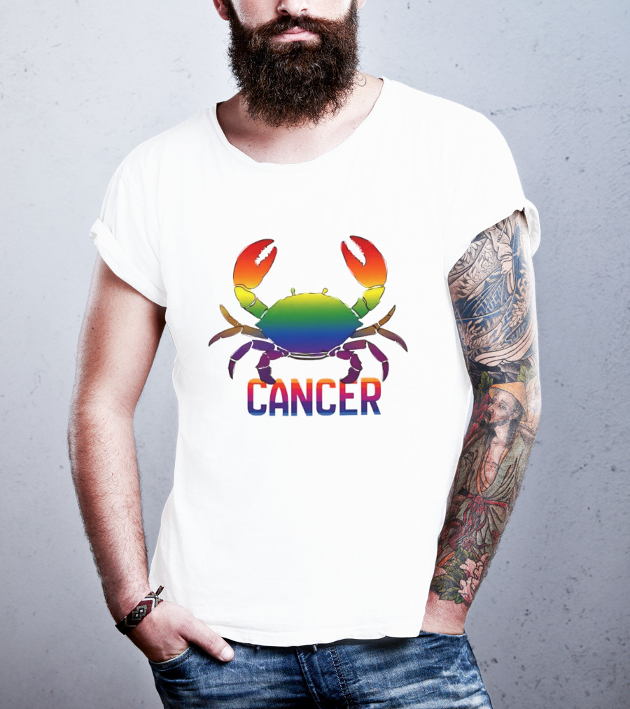 Cancer Rainbow Crab LGBT Pride T-Shirt