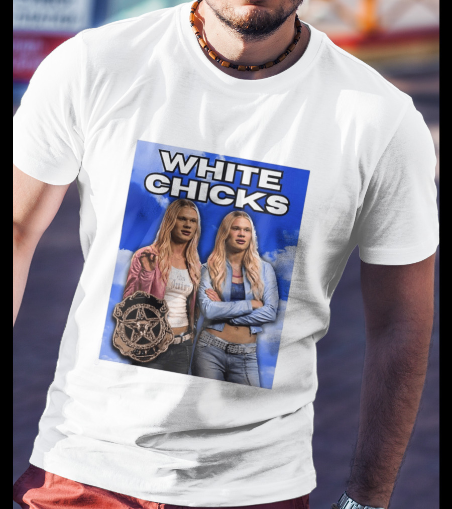 Erling Haaland White Chicks Meme Juicy Couture Style Retro Comedy T-Shirt