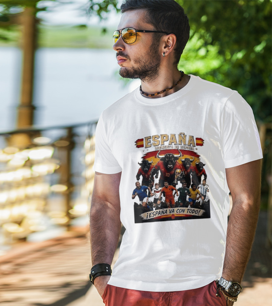 España Momento De España ¡España Va Con Todo! 2026 Soccer Bulls And Players T-Shirt
