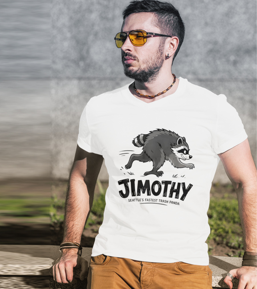 Jimothy Seattle's Fastest Trash Panda Racing Raccoon T-Shirt