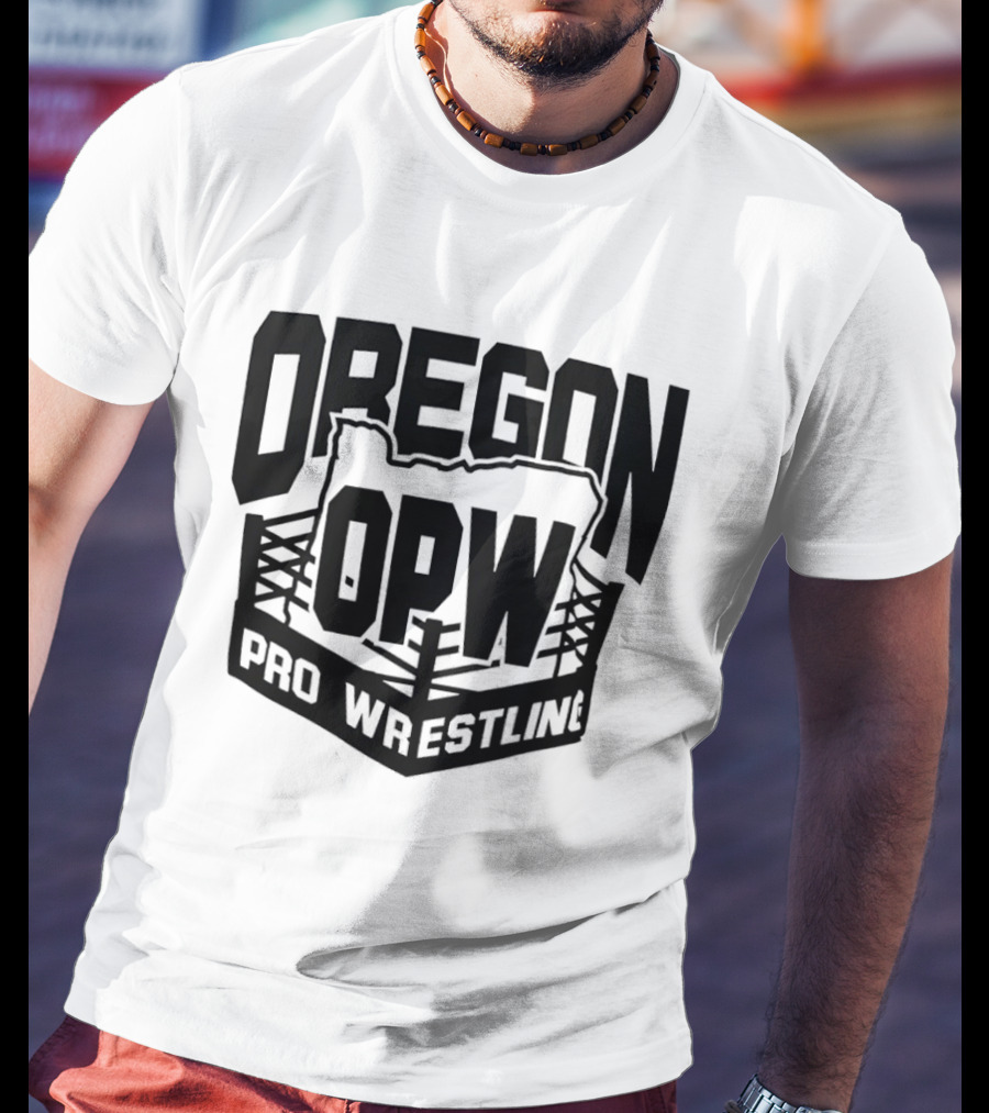 Oregon OPW Pro Wrestling Ring Map T-Shirt