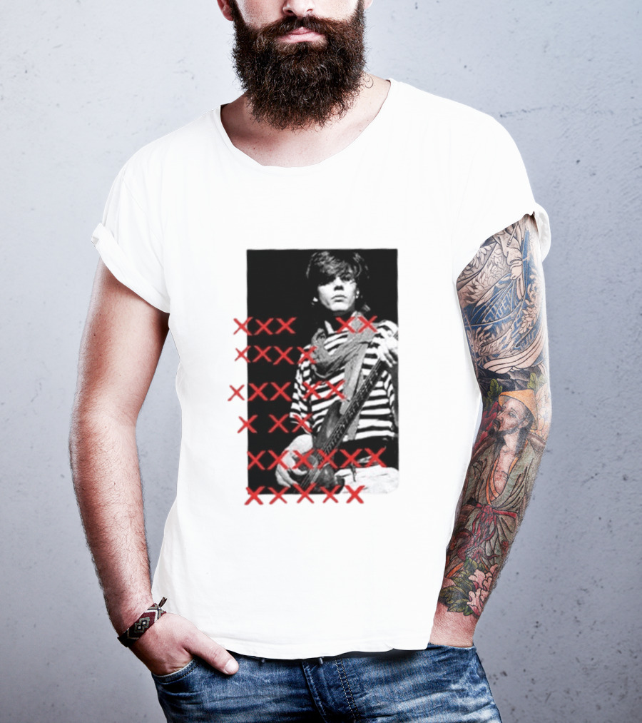 Simon Le Bon Duran Duran 80s Pop Striped T-Shirt