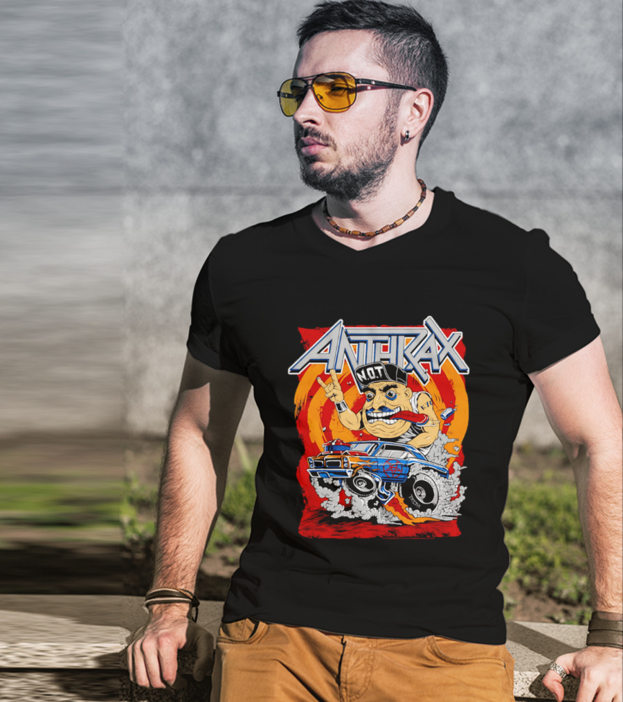 Anthrax N.O.T Muscle Car Ed Roth Style Illustration Monster Metal Rock T-Shirt