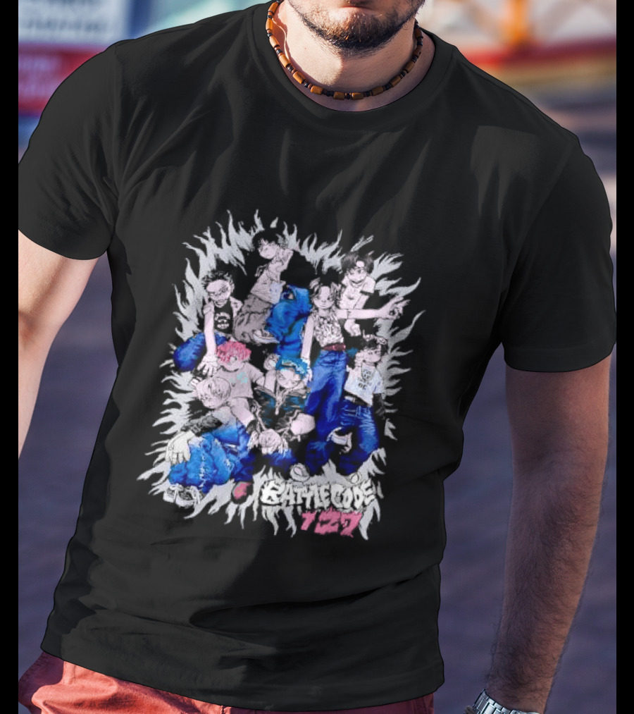 Battlecode 127 Anime Manga Characters Dynamic Group Pose T-Shirt