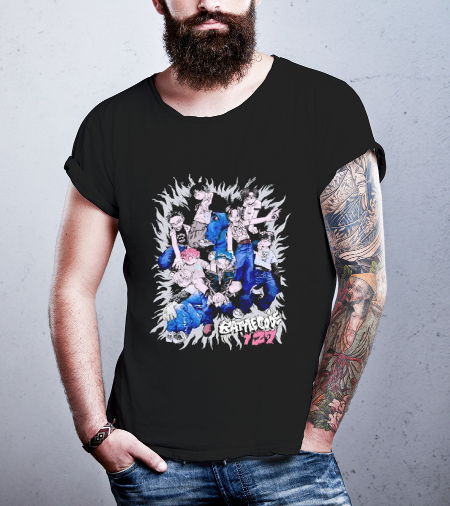 Battlecode 127 Anime Manga Characters Dynamic Group Pose T-Shirt