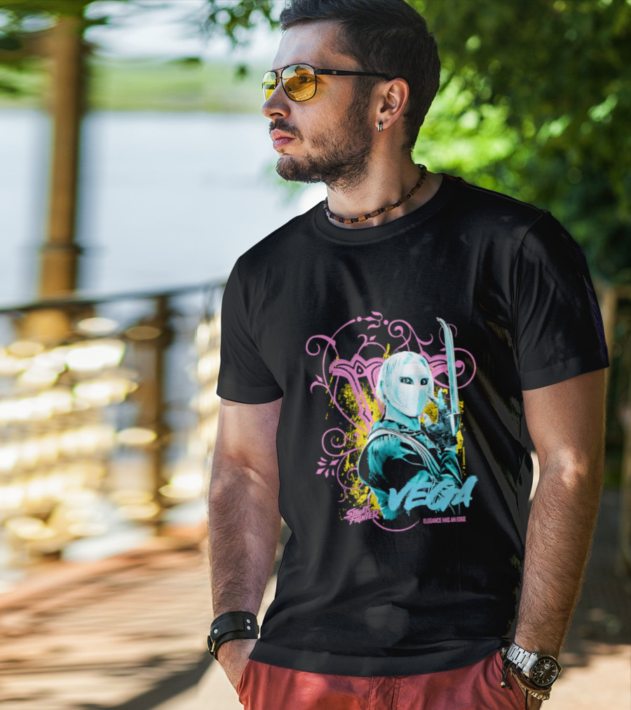 Fighter Vega Elegance Has An Edge Streetwear Warrior T-Shirt