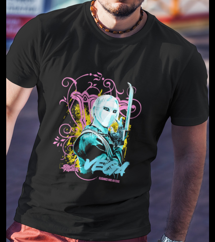 Fighter Vega Elegance Has An Edge Streetwear Warrior T-Shirt