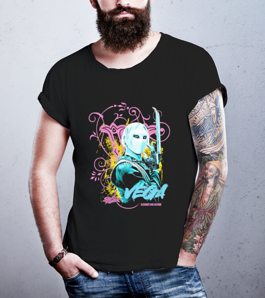Fighter Vega Elegance Has An Edge Streetwear Warrior T-Shirt