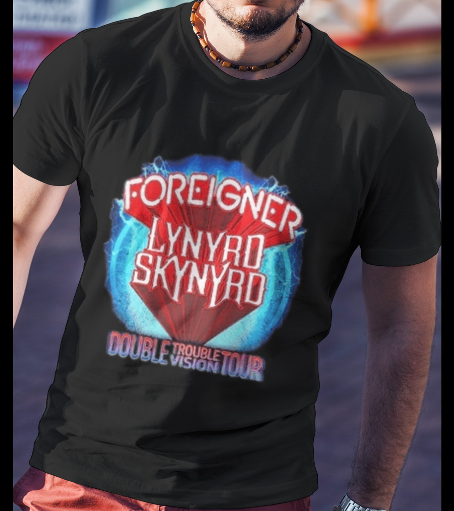 Foreigner Lynyrd Skynyrd Double Trouble Vision Tour 2026 T-Shirt