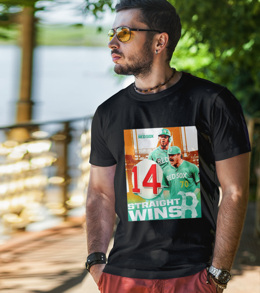 Boston Red Sox 14 Straight Wins Number 70 Celebration T-Shirt
