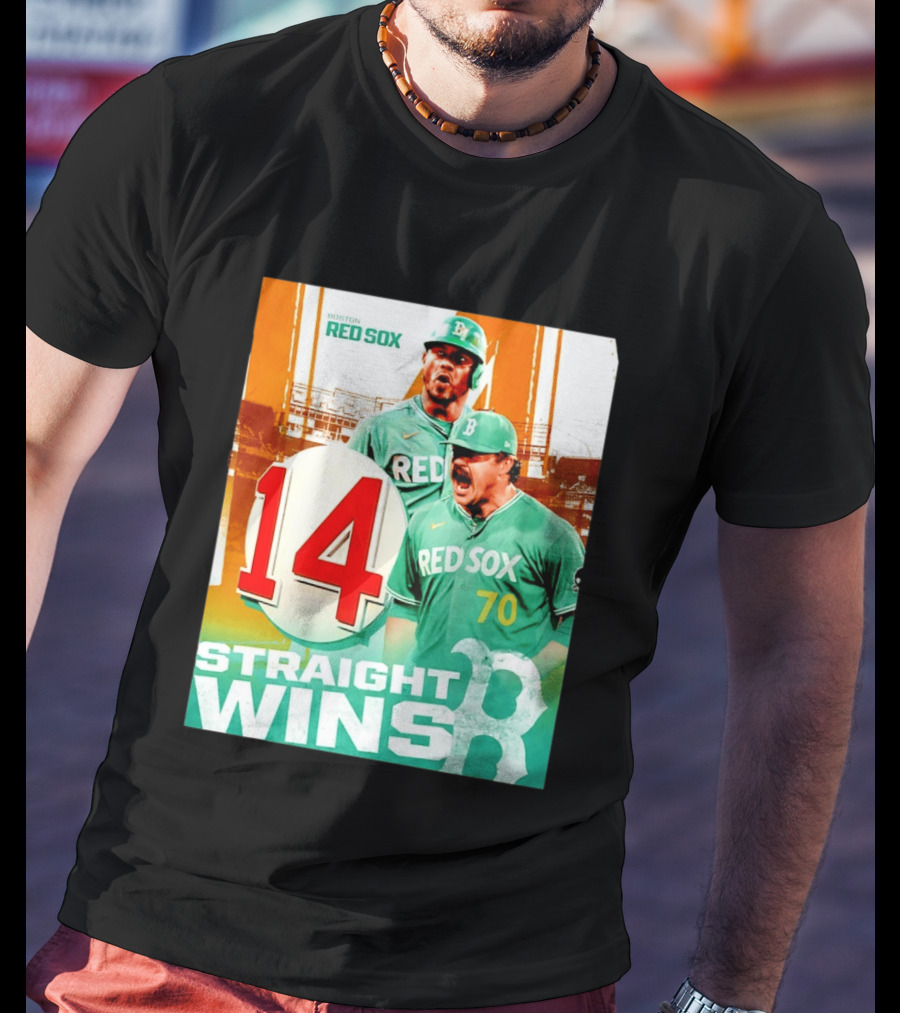 Boston Red Sox 14 Straight Wins Number 70 Celebration T-Shirt