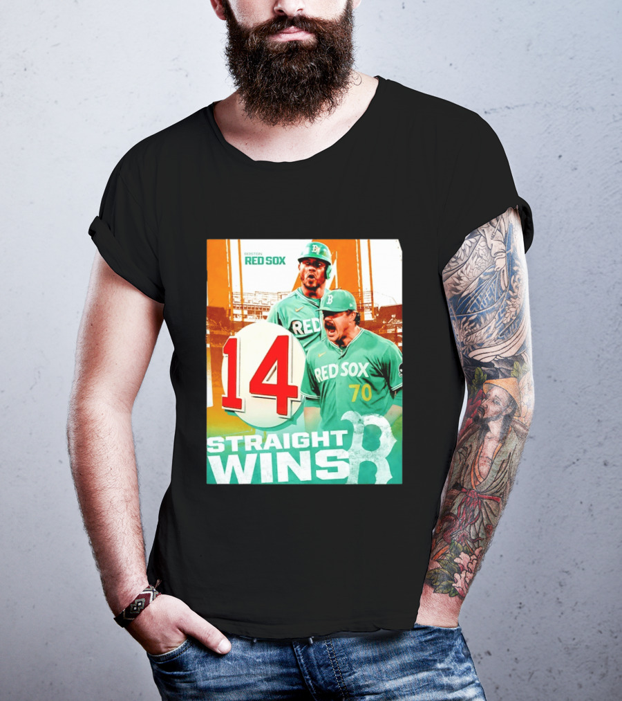 Boston Red Sox 14 Straight Wins Number 70 Celebration T-Shirt