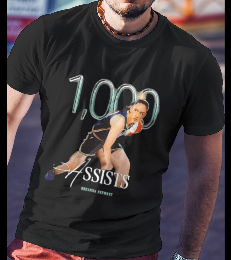 Breanna Stewart 1000 Assists Milestone New York Liberty Basketball Star T-Shirt