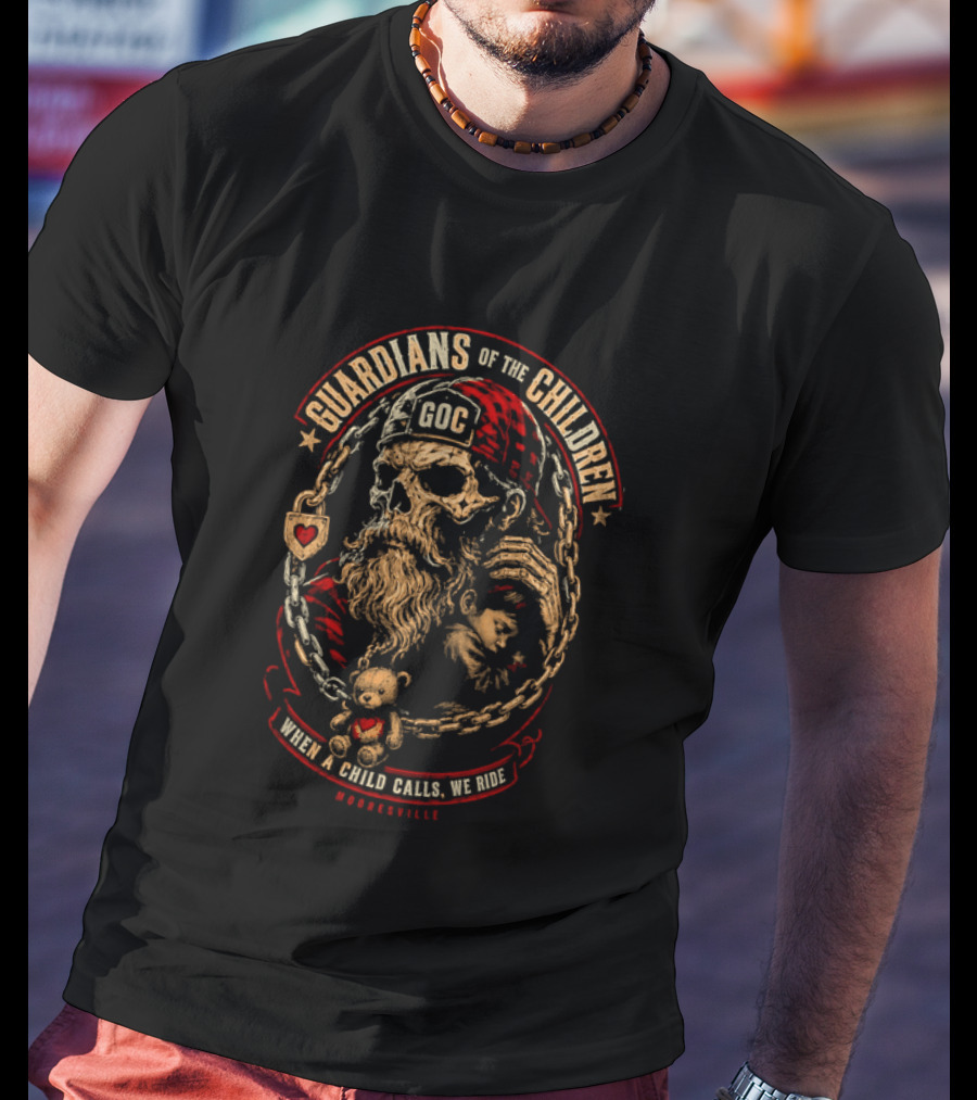 Guardians Of The Children GOC When A Child Calls We Ride Mooresville T-Shirt