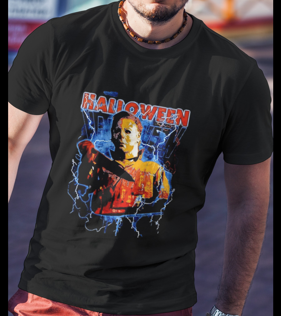 Halloween Lightning Mike Myers Horror Movie T-Shirt